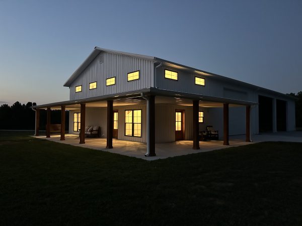 40x100x16 building with a 10-foot wrap-around lean-to, barndominium and shop